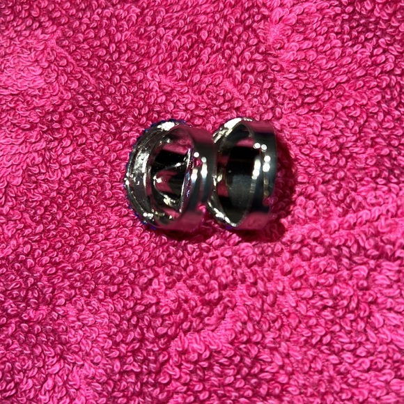 New Two Fashion Faux Crystals Dome Adjustable Silver Tone Rings - Picture 5 of 5